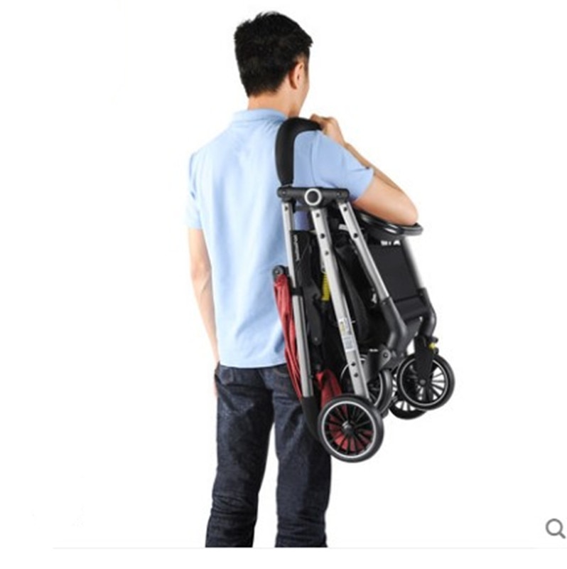 Baby stroller can sit reclining shock absorber child stroller light portable high landscape folding stroller