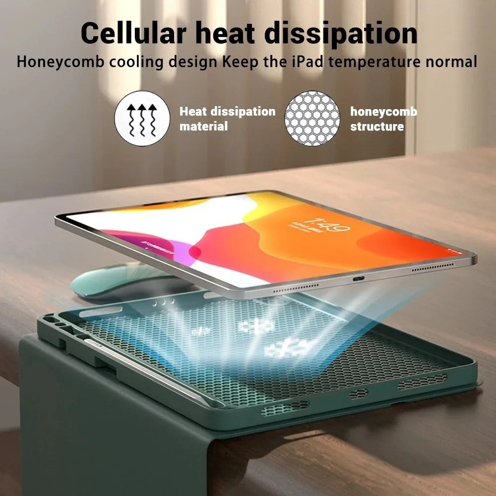 Para el IPad Air 13 2025 M3 M2 para IPad Air 13 pulgadas M2 Pro 12,9 13 funda para teclado de cuero PU con Bluetooth inalámbrico con portalápices