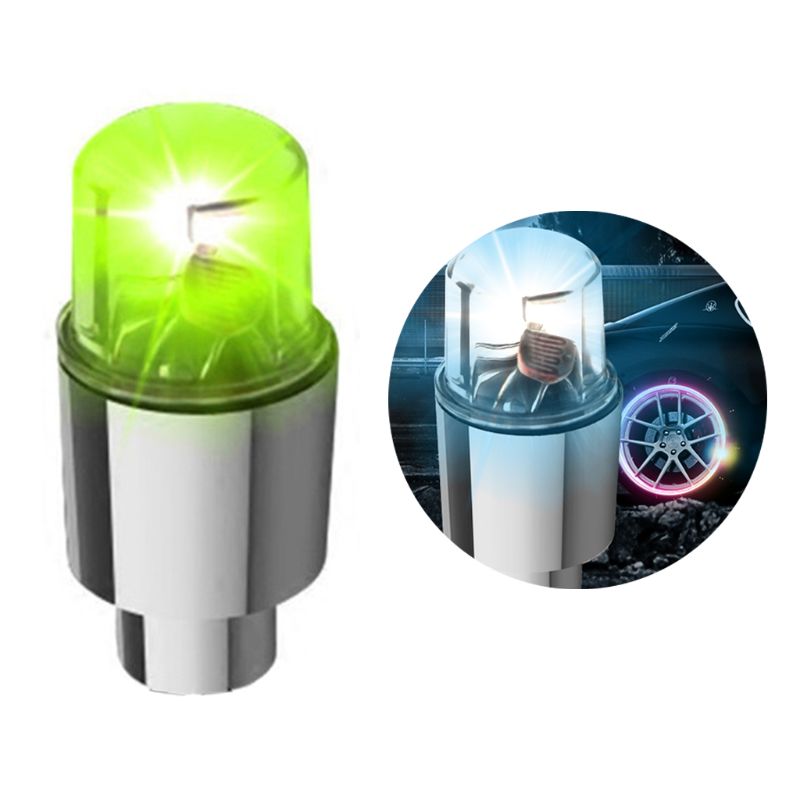 Tapones para vástago de válvula para neumáticos de bicicleta, luz de neón, accesorios para coche, impermeable, LED, Uds.