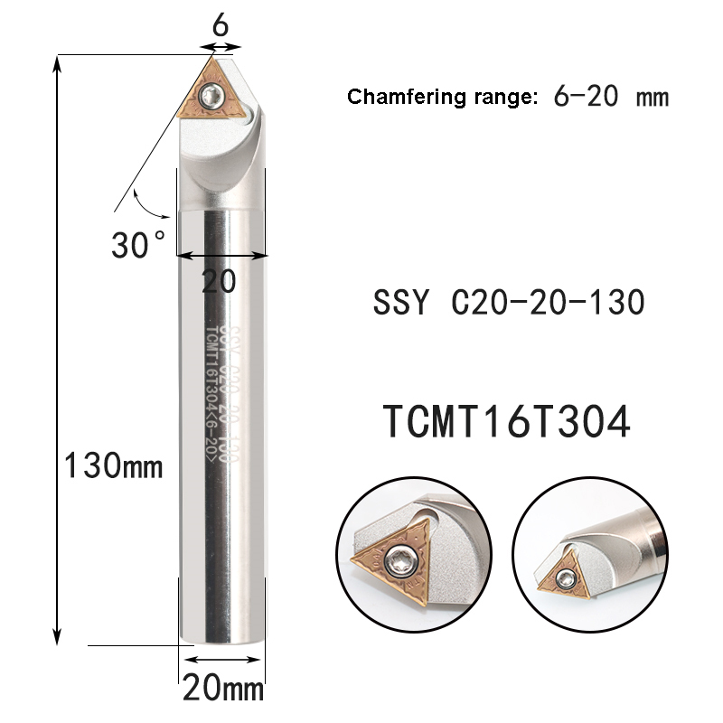 LIHAOPING 15 45 60 herramientas de biselado de 30 grados SSO SSY SSP SSH TCM C16-16-110 fresadora CNC torno cortador insertos TCMX TCMT