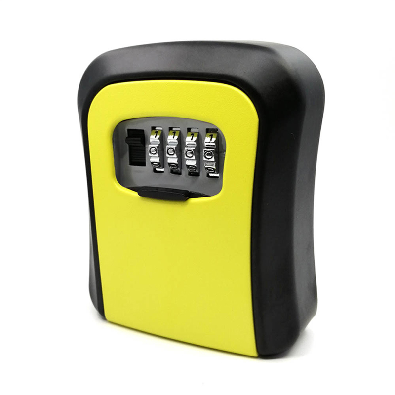 Key lock box wall-mounted plastic key safe weatherproof 4 combination key storage lock box for indoor and outdoor use