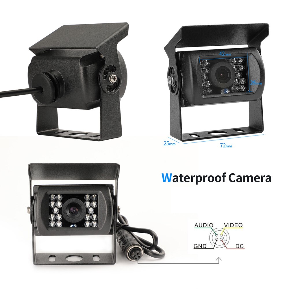 Gwyaf AHD 1080P Rear View Camera Backup Camera IR Cut Night Vision Waterproof Reverse Backup AHD Camera For Truck Bus Van Car