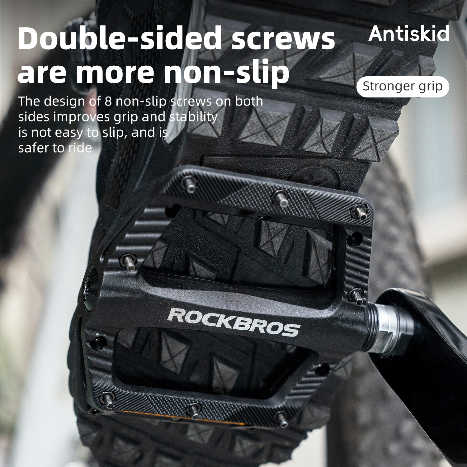 ROCKBROS pédales de vélo en Nylon pédales de vélo légères et durables pédales de vélo à roulement scellé pédales antidérapantes