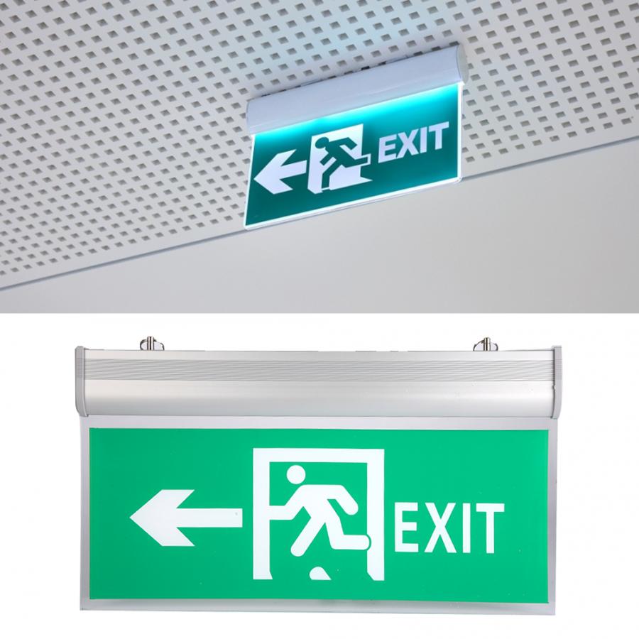 Solar battery 110-220V Acrylic LED Emergency Exit Sign Safety Lamp Light Evacuation Indicator Light Environmental protection
