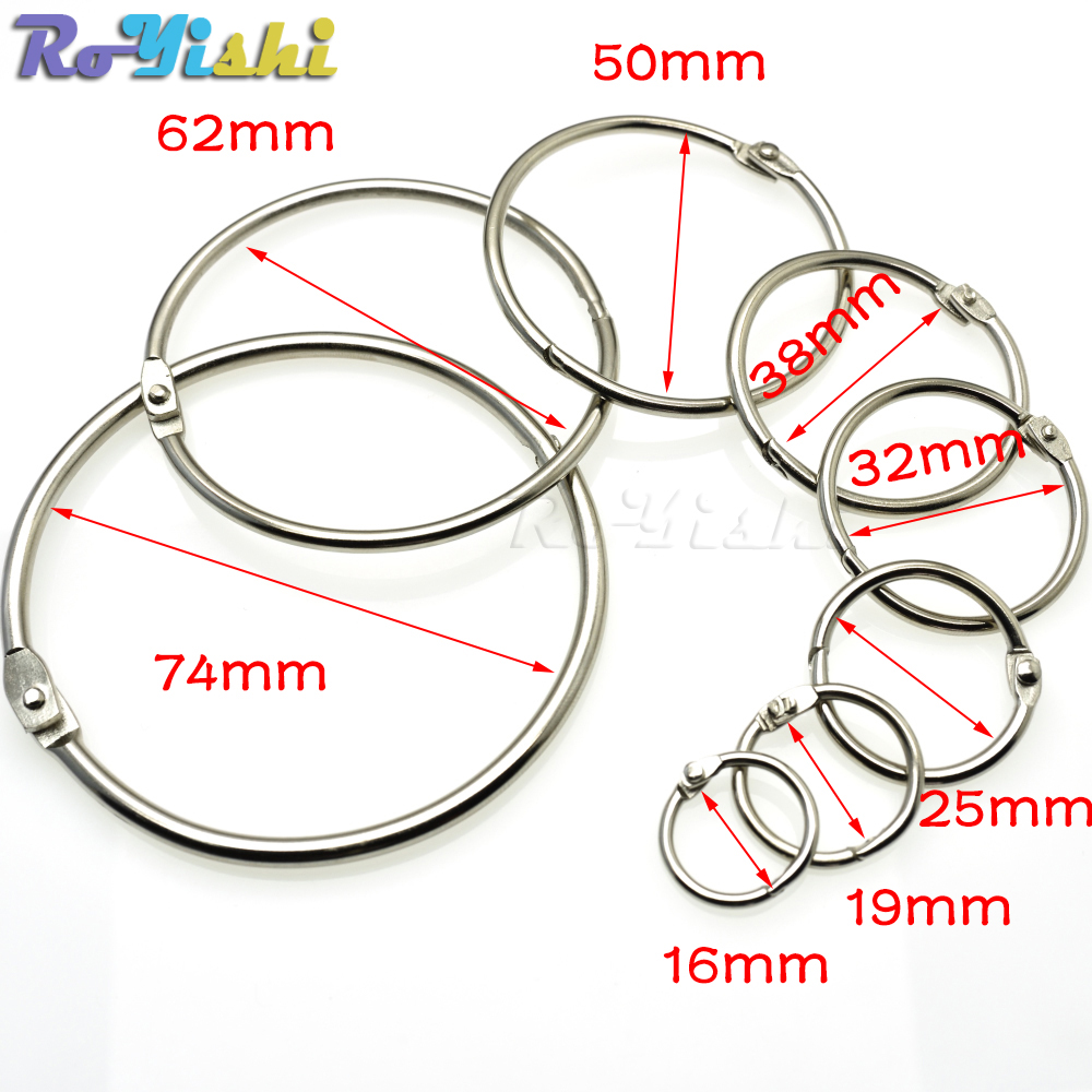Losbladige Boek Bindmiddel Scharnier Snap O Ring Vergrendeling Sleutelhanger Metalen Ambachtelijke Onderdelen