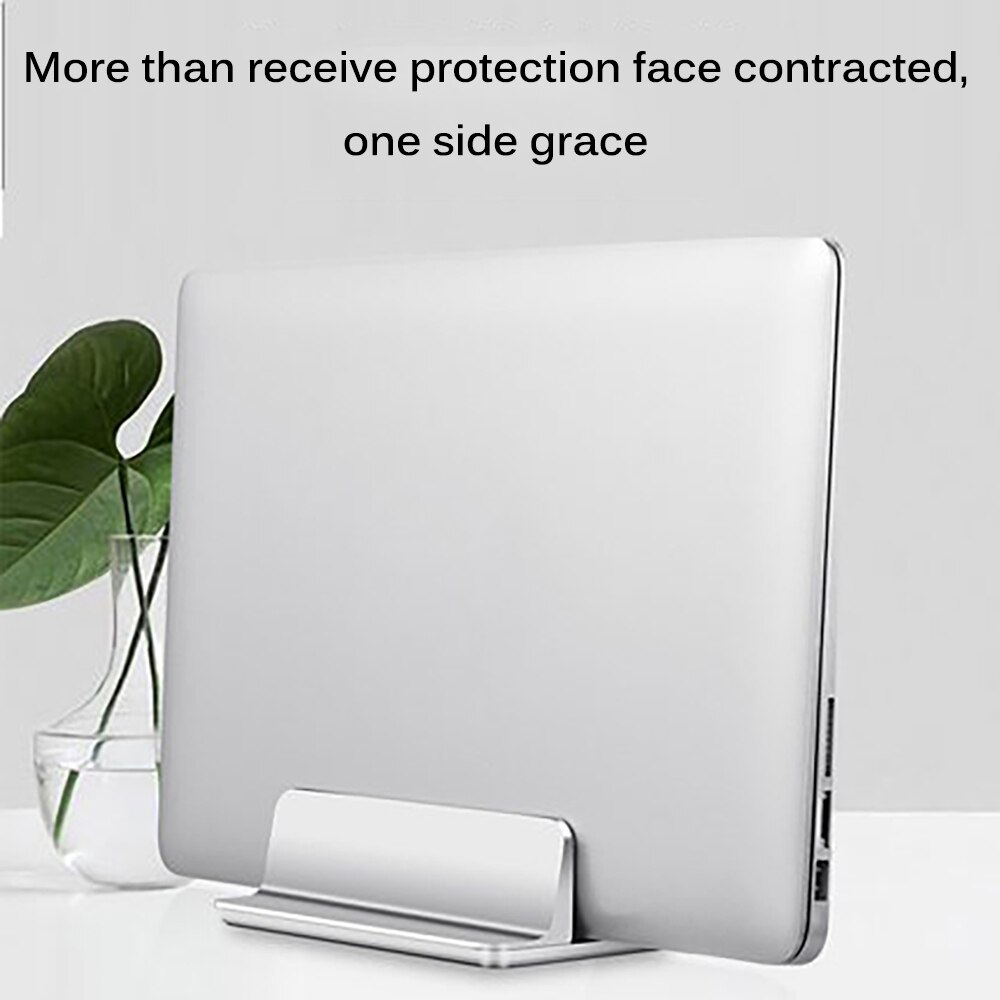 Vertical Laptop Stand For Macbook Air Pro 13 15 Desktop Aluminum Stand With Adjustable Dock Size For Surface Chromebook