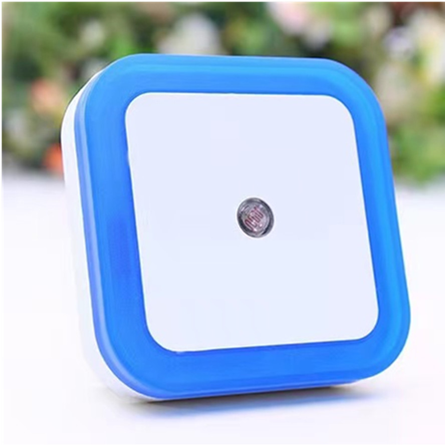 Wireless LED Night Light Sensor Lighting Mini EU/US Plug Night light Lamp For Children Room Bedroom Lights Christmas Lighting: Blue / EU