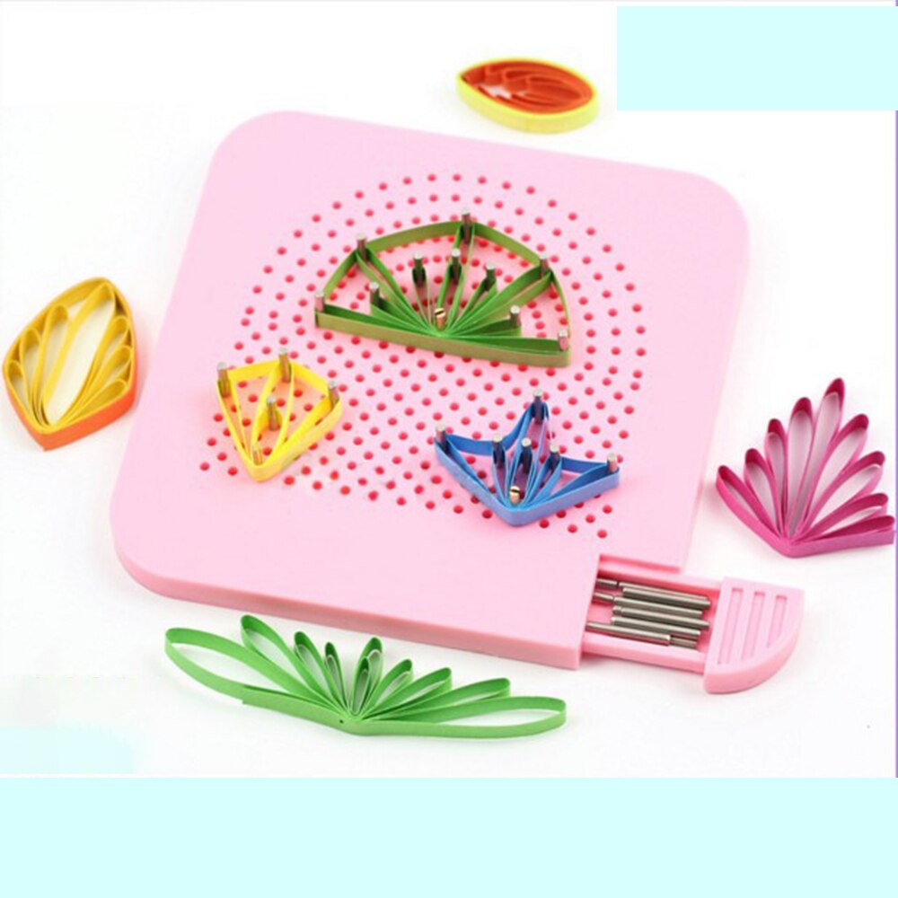 DIY Paper Craft Tool Paper Quilling Board Paper Rolling Template Knitting Grid Guide Winder With Pins