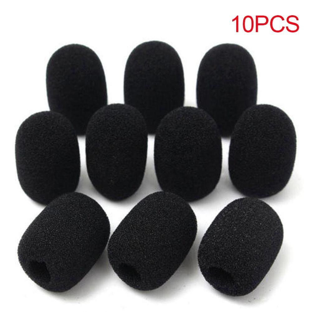10 stks/set Black Vervanging Foam Covers Voorruit Voorruit Spons Covers voor Headset Microfoon Cover