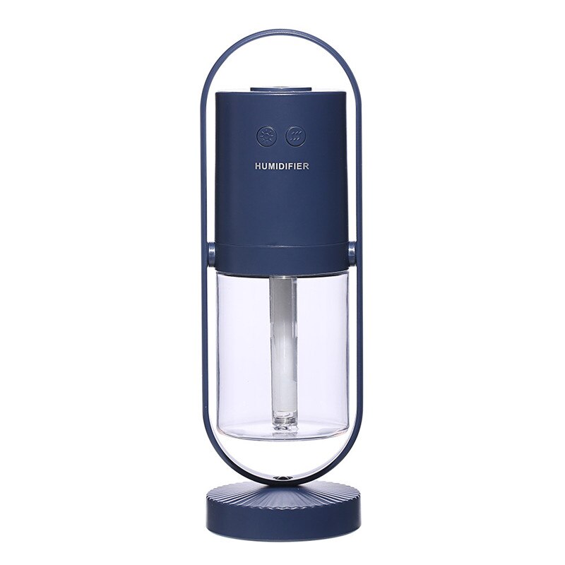 Humidificateur d'anion maison USB Mini humidificateur avec purificateur d'air de lampe d'atmosphère colorée: Dark Blue