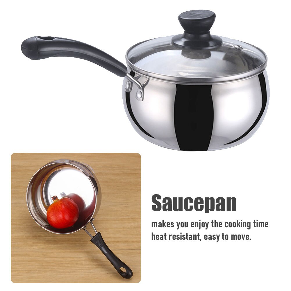 Sauce Pan Durable Stainless Steel For Induction Gas Anti Slip Handle Large With Vented Lid Home Cooking Kitchen Tools Soup Pot