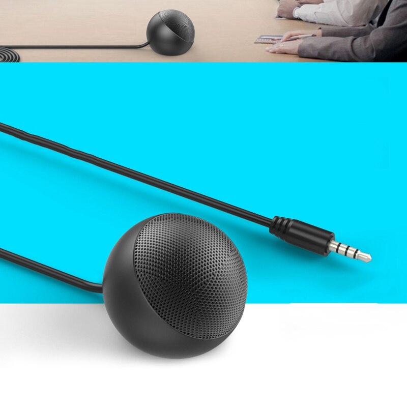 Conference Microphone, 3.5mm 360 ​​° Omnidirectional Mic for Phone/Computers PC, Condenser Desktop Microphones