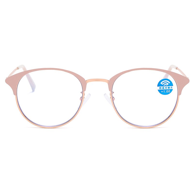 Anti-blue Reading Glasses Women Round Anti-fatigue Presbyopic Glasses Blue Light Computer Grade Glasses