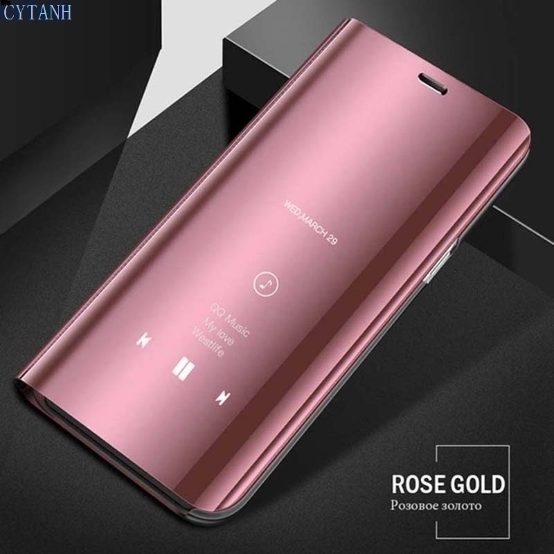 Samsung A52 przypadki inteligentne lustro odwróć magnetyczny stojak książka telefon pokrywa dla Samsung Galaxy Sam Sung A 52 52a 6.5 &#39;&#39;zderzak Coques: Pink / for samsung a52 4G