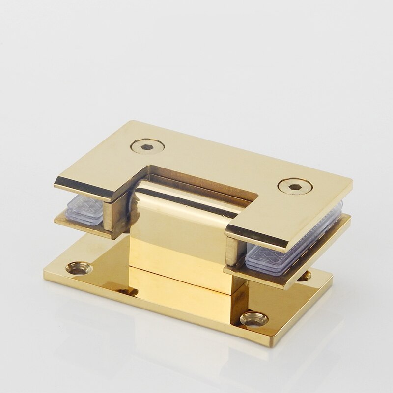 Glass Door Bathrooms Gold Stainless Steel 304 Wall Mount Black Glass Shower Door Hinge (90 Degrees is open)