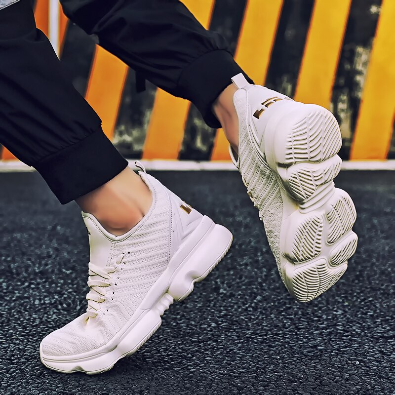 Heren vulkaniseren schoenen trend rode heren casual schoenen mesh ademende sneakers voor heren antislip rubberen schoenen grote maat 45 46 47