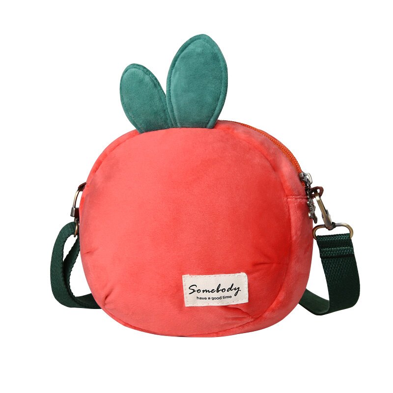 Persimmon kleine tasche weibliche neue cartoon obst diagonal tasche nette student plüsch tasche