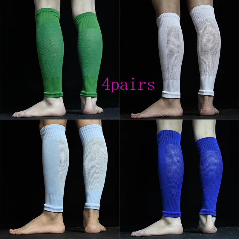 Chaussettes de Football respirantes sans pieds, protège-tibia professionnels, jambières fixes, paquet de pieds pour protéger le mollet, 2023: kaki foncé
