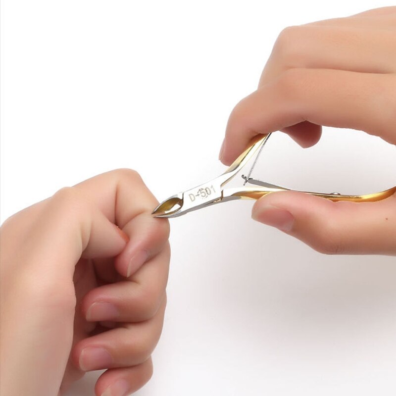 Tijeras para cutículas de acero inoxidable, Tijera para piel muerta, herramientas de pedicura X7YB
