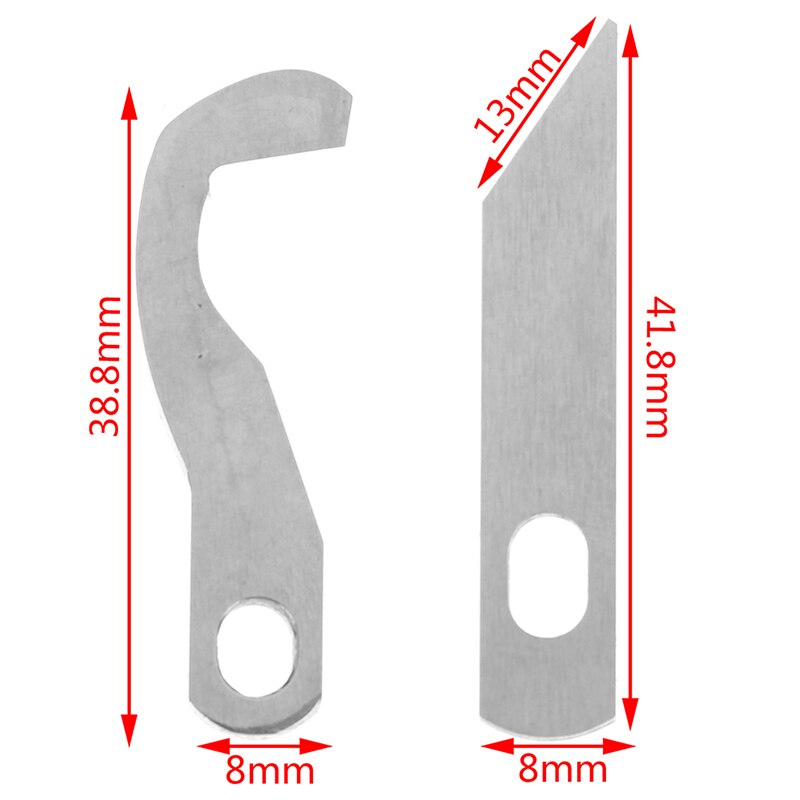 Kniv overlock klinge - øvre og nedre kompatible med brother 925d 929d 1034d xb0563001+ x77683001 5 bb 5014
