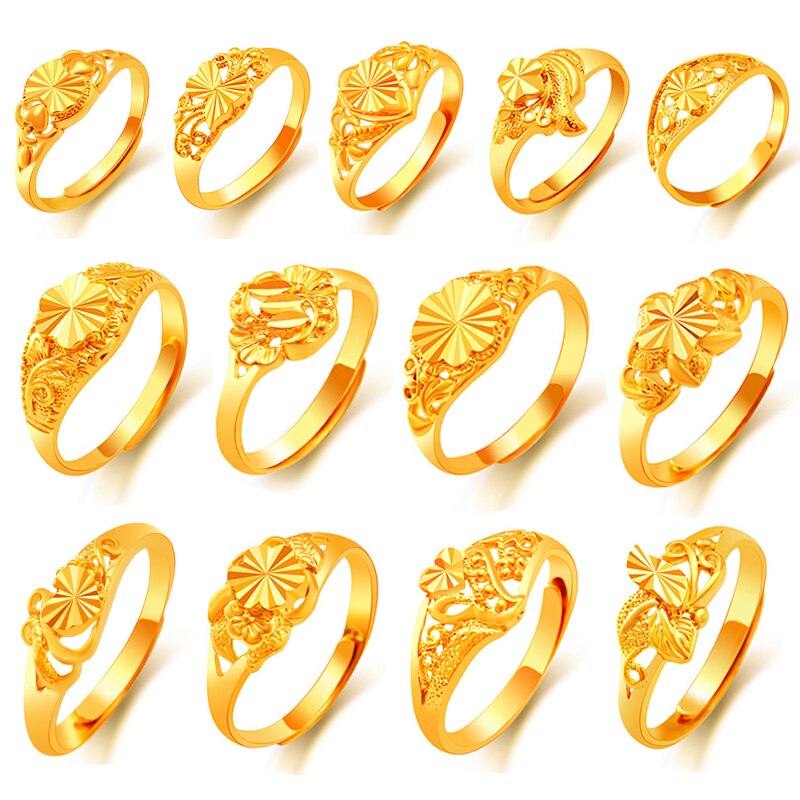 Reize gemischt Ringe Gold Jahrgang Damen mischen Stil Zufällig Ringe Jewlery Viele für Frauen Hochzeit Partei