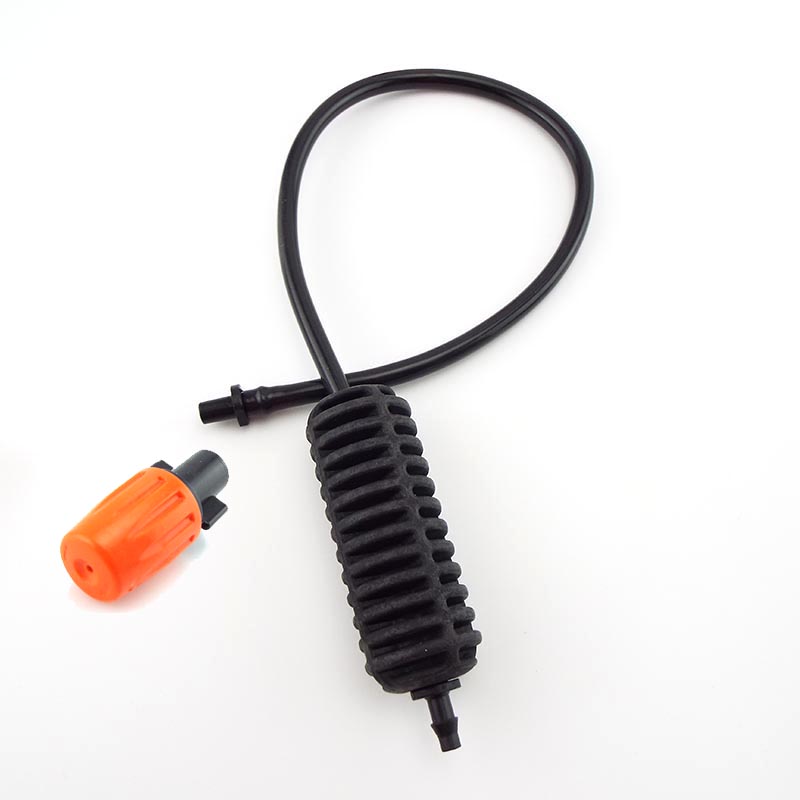 Hagehengende vannsprøytedyse sprinklersett forstøvende sprinklersett grønnsaksvanning vanning for drivhushage: Rød