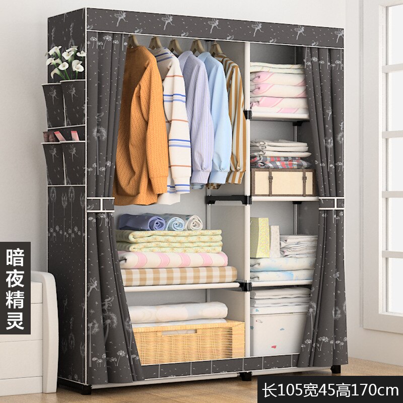 Auf Moderne Einfache Kleiderschrank Stoff Falten Tuch Schrank DIY Montage Einfach Installieren Verstärkung Kleiderschrank: C4