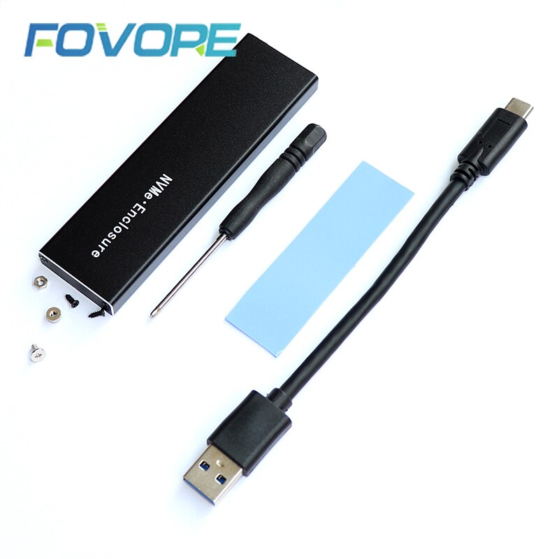 M.2 Nvme Usb 3.1 Adapter Case Nvme Ssd M2 Naar Usb Adapter M2 USB3.1 Behuizing Voor M.2 2280 2260 2242 2230 Ssd Chip RTL9210