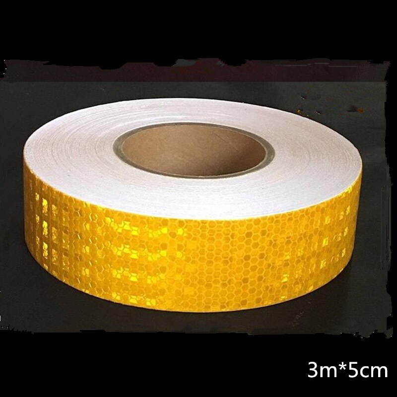 5cm*300cm Car Reflective Tape Decoration Stickers for Volkswagen VW Polo t4 t5 golf 4 golf 7 vw Jetta Gol Fox CrossFox: Yellow
