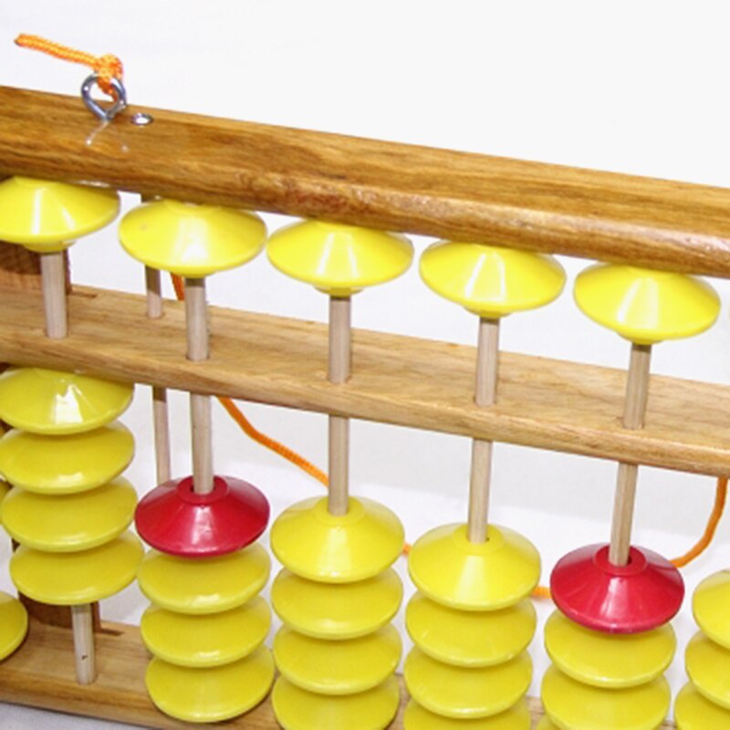 Ábaco chino 13 columna Suspensión de madera tamaño grande Abacus antideslizante instrumento sorobán chino en matemáticas niños educación matemáticas juguete 58Cm