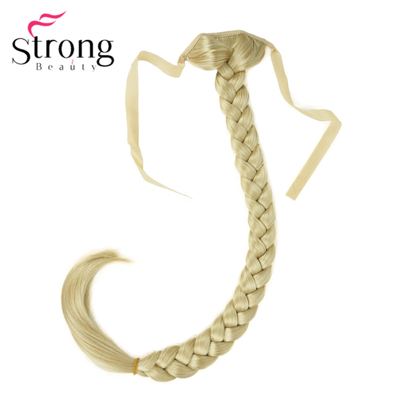 StrongBeauty Blonde Long Fishtail Braid Ponytail Extension Synthetic Clip In Hairpiece COLOUR CHOICES: 26 Blonde