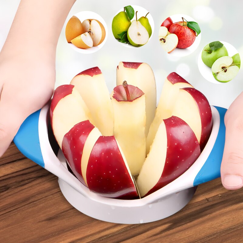 Trancheuse à 8 lames en acier inoxydable pour fruits, trancheur de pommes et poires, séparateur de fruits, Gadget de cuisine