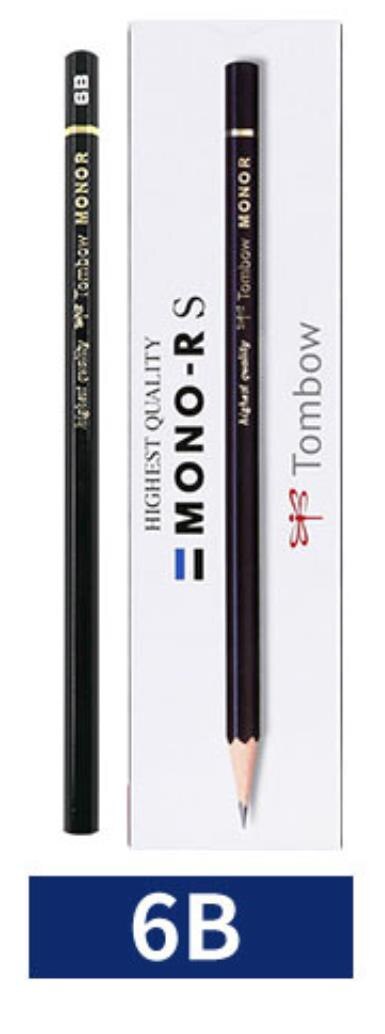 TUNACOCO 12pcs/lot 2B/HB/2H/H/4B/6B/B TOMBOW wooden lead pencil Japanese stationery pencil for school office supplies bb1710142: 6B