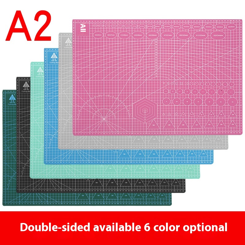 60 * 45cm A2 Cutting Board Grid Line Self-Healing Cutting Board Craft Card Multicolor Double-Sided Desktop Manual Cutting Pad