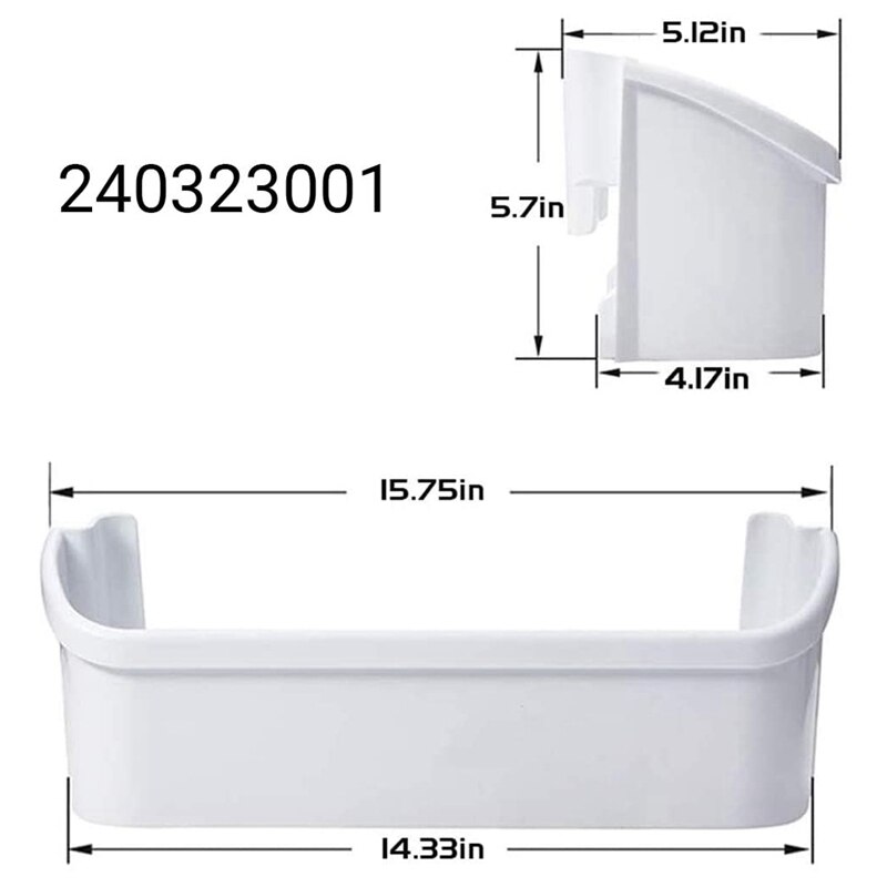 240323001 Refrigerator Door Bin Side Shelf for Frigidaire and Electrolux Replaces AP2115741, AH429724, EA429724