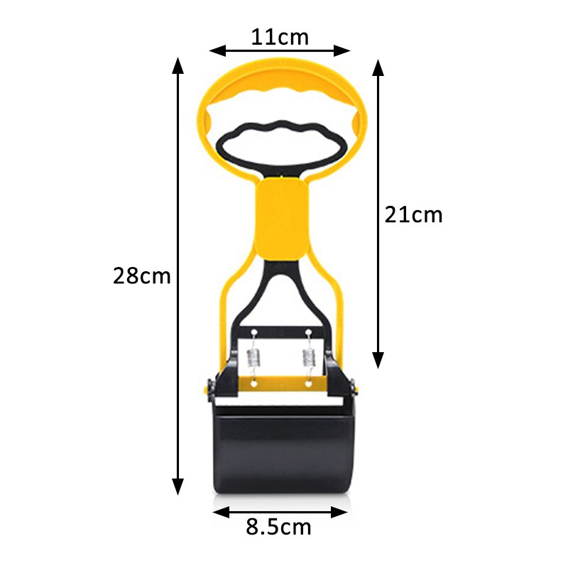 1Pcs Pet Supplies Pet Pooper Clip Poop Scooper Long Handle Durable Yard Cleaning Tool ABS Outdoor Clean Dog Accessories: YELLOW