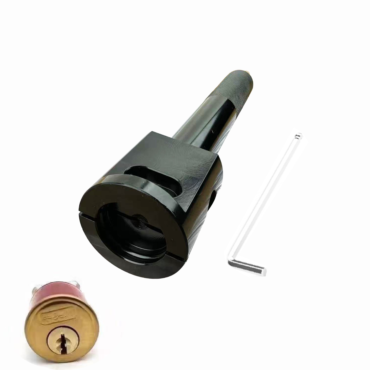 2 -i- 1 kraftig med avtrekkerverktøy, skiftenøkkel, ab-låskjerne, ab-låssylinderfjerner, verktøysett for låsesmed, tønnebryting: Rød