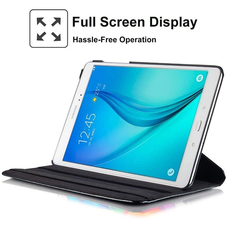 360 Rotating PU Leather Case for Samsung Galaxy Tab A 9.7 inch SM-T550 T555 P550 P555 Folio Tablet Cover Sand Holder Funda Capa