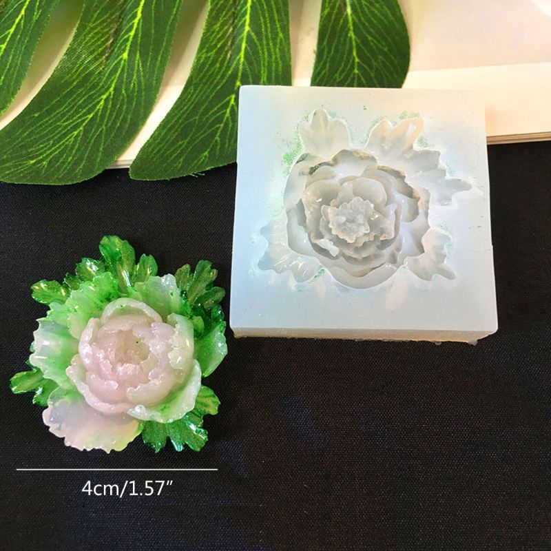 Moldes de silicona flor de loto para manualidades, accesorios de resina de Camelia, peonía, Margarita, herramientas de fabricación de Moldes de resina epoxi,