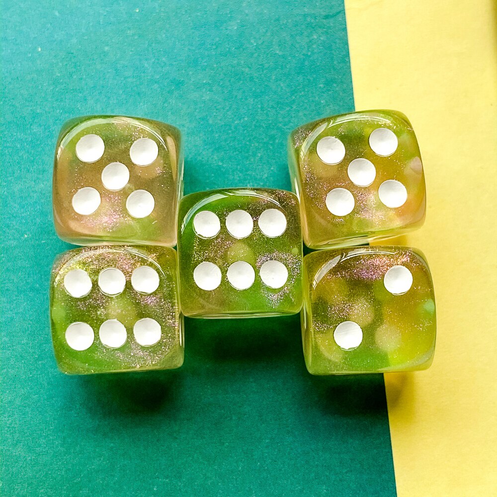 Poludie 10 Stks/set Roze Groen Dnd Dobbelstenen D6 Polyhedrale Dobbelstenen Voor D &amp; D Rpg Mtg Club Gokken Desktop Grappige games Outdoor Party Bar