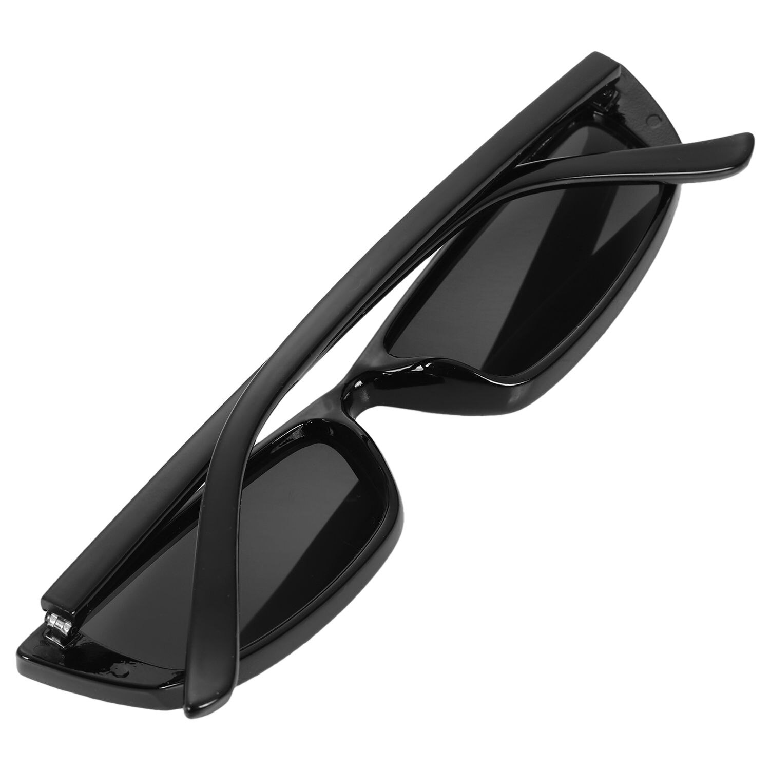 Vintage Rectangle Sunglasses Women Small Frame SunGlasses Retro Eyewear S17072 black frame black