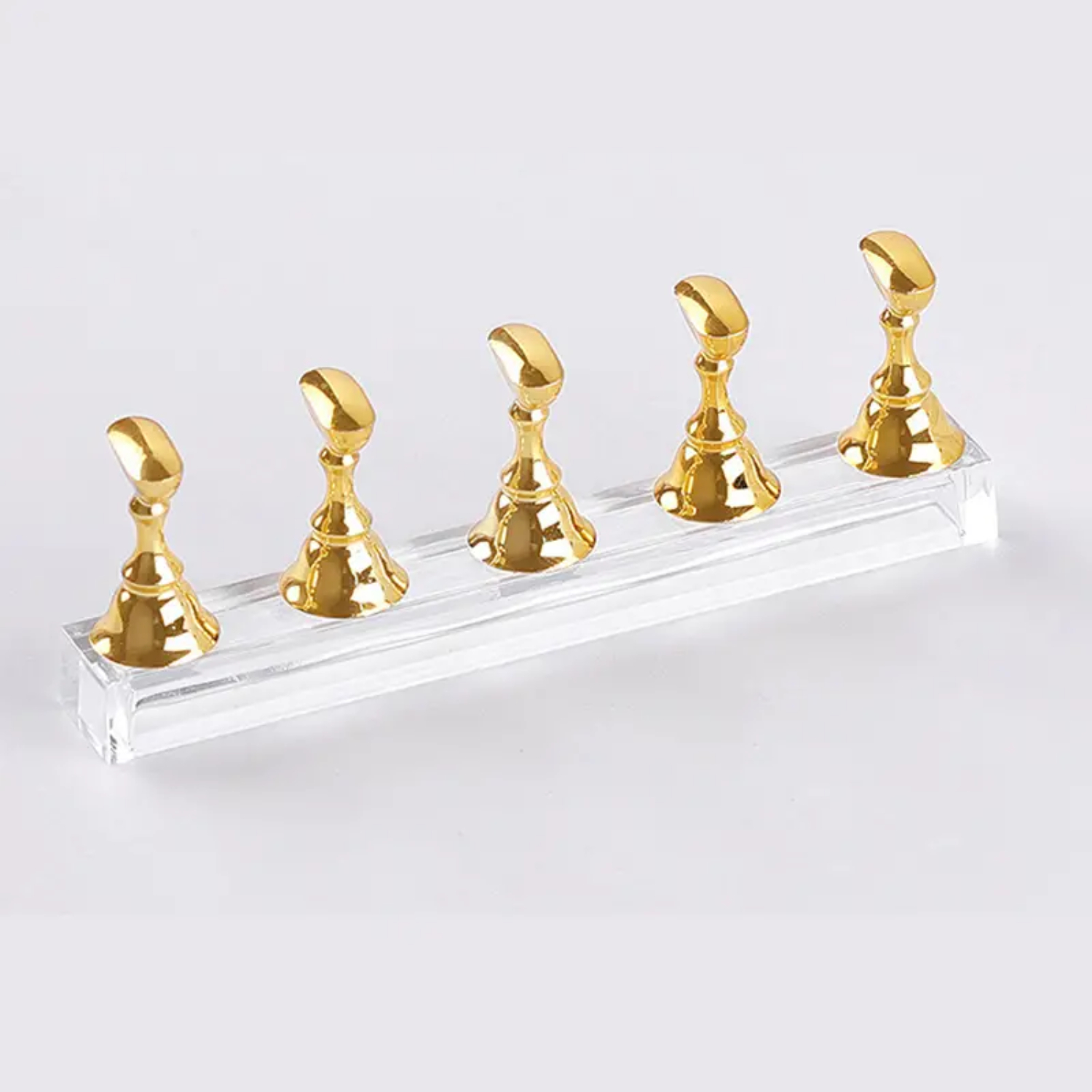 Silver Magnetic Press-on Nail Art Stand for Easy and Convenient Use - Stylish and Portable Nail Display Stand - Unique Magnetic: black