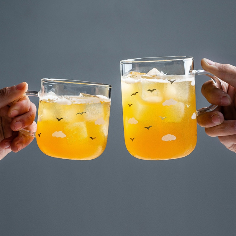 Simpelt glas vandkop termo let juice kopper sæt is kaffe glas kop kontor kvinder kop verre a eau drikkeglas  ac50gc