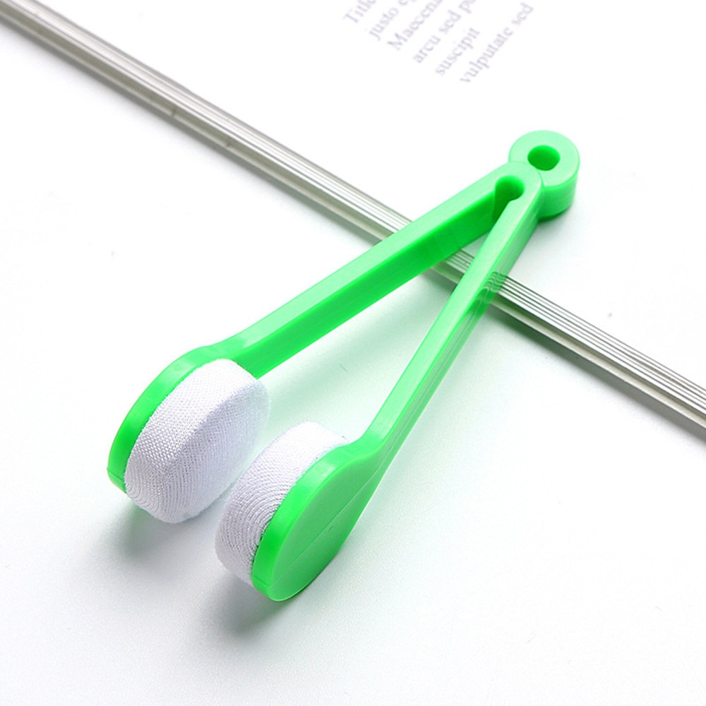 Bril Lenzenvloeistof Borstel Microfiber Brillen Cleaner Groene Borstel Schoonmaak Tool Multifunctionele Draagbare