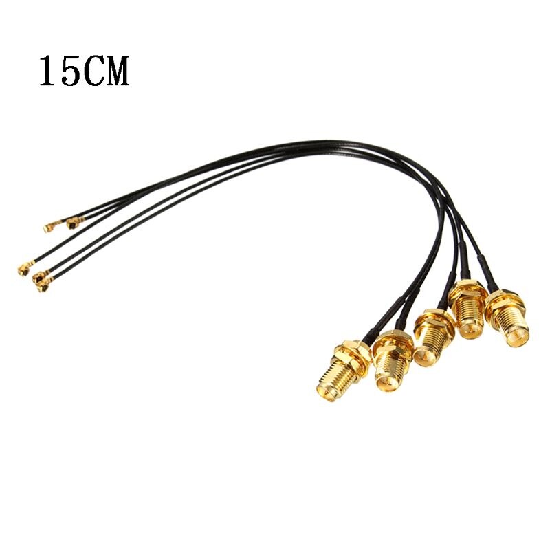 5Stck Verlängerung Kabel IPX zu RP SMA weiblich Verbinder Antenne WiFi Zopf Kabel 95AF: 15CM