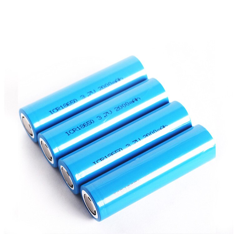 ICR18650 2000 Mah 3.7V Li-Ion Oplaadbare Batterij Li-Ion Batteies Voor Led Zaklampen