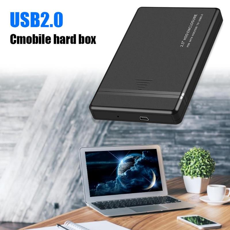 2,5 pulgadas USB2.0/USB3.0/carcasa HDD SSD tipo C caja de disco duro de 480Mbps soporte de cubierta externa móvil SATA I /II /III 3TB SSD