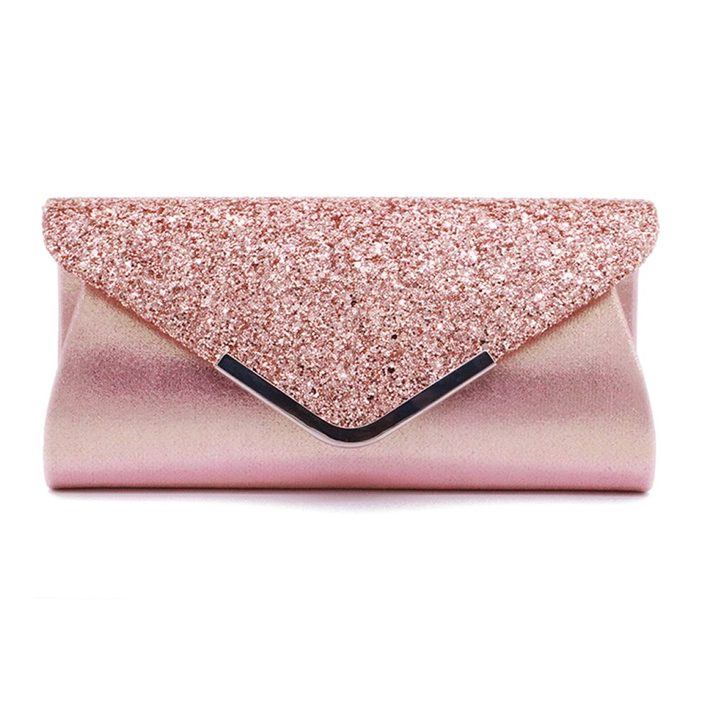 Crystal Sequin Evening Clutch Bags For Women 2022 Party Wedding Clutches Purse Female Pink Silver Wallets Bag Women Prom: pink C