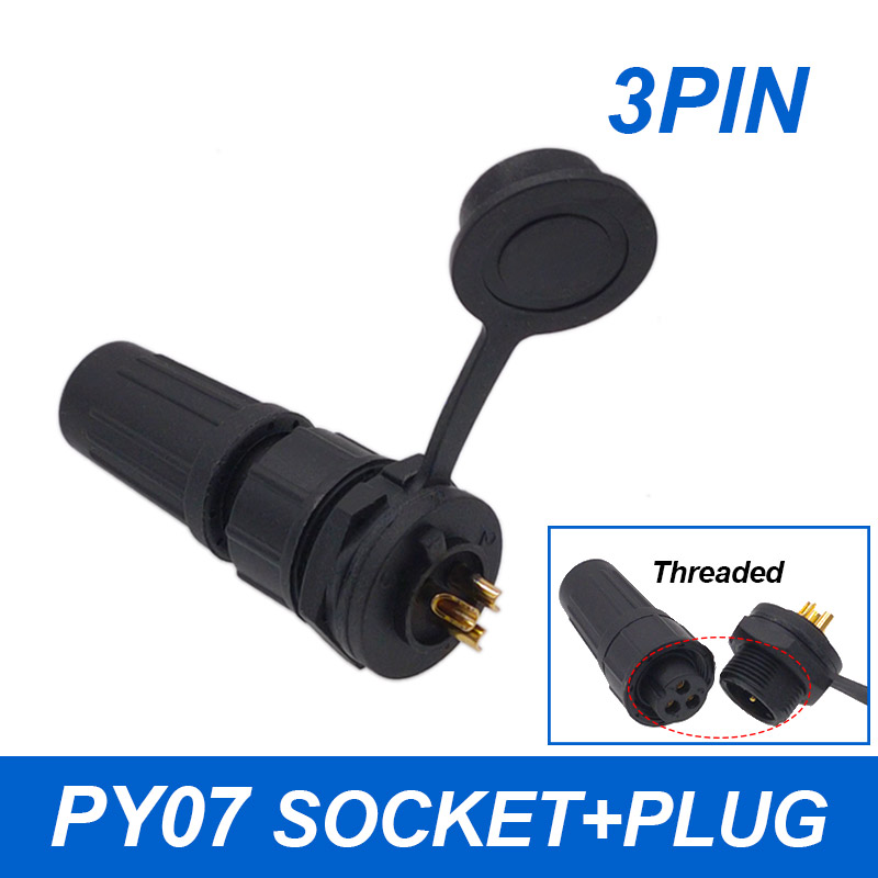 1 Stuks Connector Plastic Waterdichte Stopcontact Ip67 Py07 Z108 Butt Connectors 2pin 3pin 4pin 5pin 6pin 7pin 8Pins: Zilver