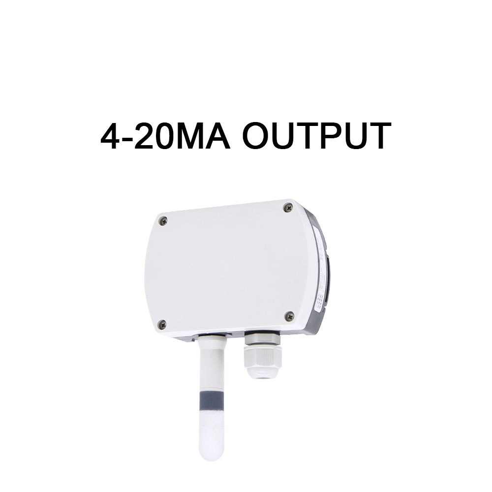 4-20mA RS485 Modbus wall-mounted temperature and humidity transmitter Sensor with display track installation: Pink